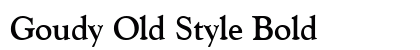 Goudy Old Style Bold Preview