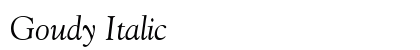 Goudy Italic Preview