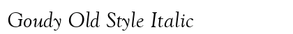 Goudy Old Style Italic Preview