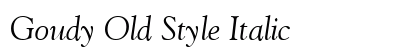Goudy Old Style Italic Preview