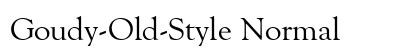 Goudy-Old-Style Normal preview