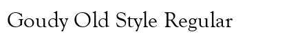 Goudy Old Style Regular preview