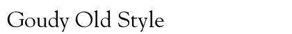 Goudy Old Style Preview