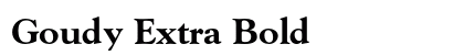 Goudy Extra Bold Preview