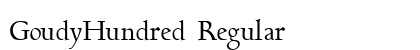 GoudyHundred Regular preview