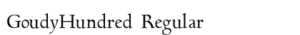 GoudyHundred Regular preview