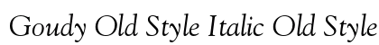 Goudy Old Style Italic Old Style Figures Preview