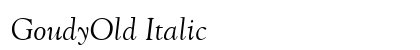 GoudyOld Italic preview