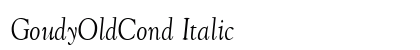 GoudyOldCond Italic preview
