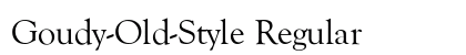 Goudy-Old-Style Regular Preview