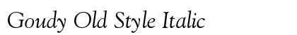 Goudy Old Style Italic Preview