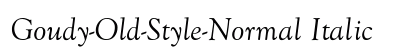 Goudy-Old-Style-Normal Italic preview