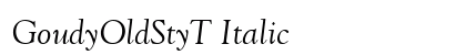 GoudyOldStyT Italic preview
