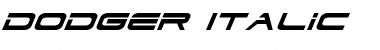 Dodger Italic Font