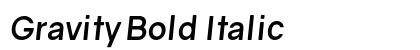 Gravity Bold Italic Preview
