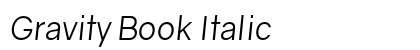 Gravity Book Italic Preview