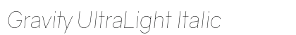 Gravity UltraLight Italic Preview