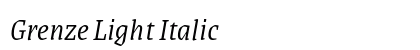 Grenze Light Italic preview