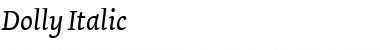 Dolly Italic Font Dolly Italic Font
