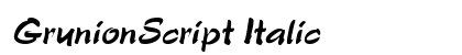 GrunionScript Italic preview