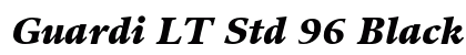 Guardi LT Std 96 Black Italic preview