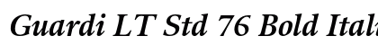 Guardi LT Std 76 Bold Italic preview