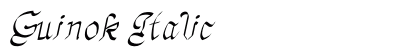Guinok Italic preview