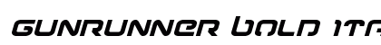 Gunrunner Bold Italic Bold Italic preview