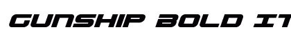 Gunship Bold Italic Bold Italic preview
