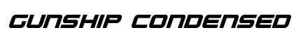 Gunship Condensed Italic Condensed Italic preview