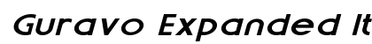 Guravo Expanded Italic Preview