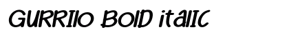 Gurrilo Bold Italic Preview