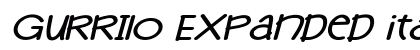 Gurrilo Expanded Italic Preview