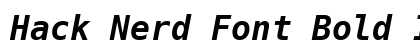 Hack Nerd Font Bold Italic preview