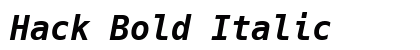 Hack Bold Italic Preview