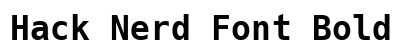 Hack Nerd Font Bold preview