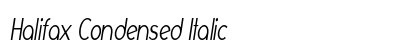 Halifax Condensed Italic Preview