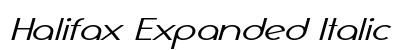 Halifax Expanded Italic Preview