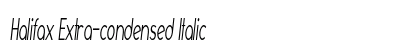 Halifax Extra-condensed Italic Preview