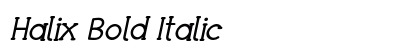 Halix Bold Italic preview