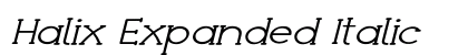 Halix Expanded Italic Preview