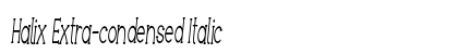Halix Extra-condensed Italic Preview