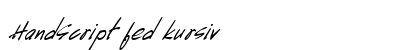 HandScript fed kursiv preview