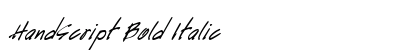 HandScript Bold Italic Preview