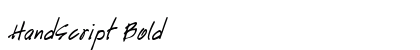 HandScript Bold Preview
