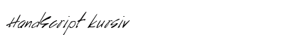 HandScript kursiv Preview