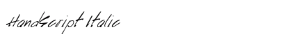 HandScript Italic Preview