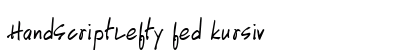 HandScriptLefty fed kursiv preview