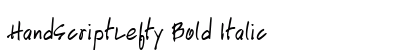HandScriptLefty Bold Italic preview