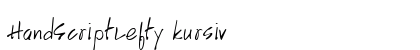 HandScriptLefty kursiv preview